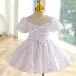 Children Yellow Dress Girls Party Evening Elegant Luxury Celebrity Formal Dresses Fluffy Sequin Tutu Ball Gown Birthday Vestidos