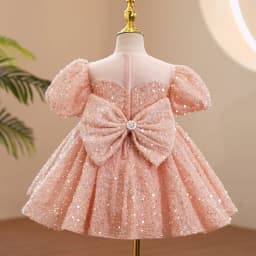 Children Yellow Dress Girls Party Evening Elegant Luxury Celebrity Formal Dresses Fluffy Sequin Tutu Ball Gown Birthday Vestidos