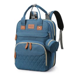 Folding Mommy Bag with USB Port Mosquito Net Portable Multi Function Pee Pad Mother Baby Bag Backpack Bed Nappi Bag