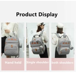 Folding Mommy Bag with USB Port Mosquito Net Portable Multi Function Pee Pad Mother Baby Bag Backpack Bed Nappi Bag