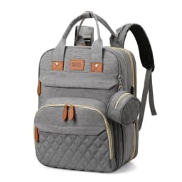 Folding Mommy Bag with USB Port Mosquito Net Portable Multi Function Pee Pad Mother Baby Bag Backpack Bed Nappi Bag