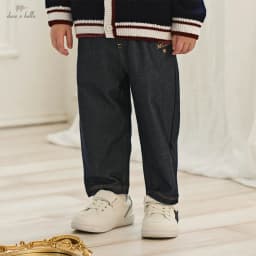 Dave Bella Children's Jean Pants 2025 New Spring Autumn Boys Cowboy Straight Pants Casual Loose Outdoor Trousers DB3252882