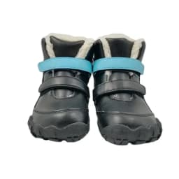 ZZFABER kids shoes Children Barefoot Winter Boots Soft Leather Plush Snow boots for girls Boys Kids Flexible Warm Boots Outdoor
