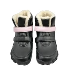 ZZFABER kids shoes Children Barefoot Winter Boots Soft Leather Plush Snow boots for girls Boys Kids Flexible Warm Boots Outdoor