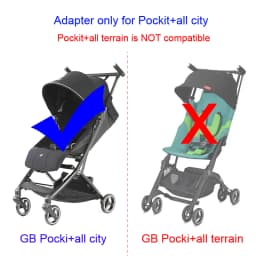 GB Pockit +All City (NOT Pockit + All Terain) Car Seat Adapter Buggy Converter Compatible Aton Cloud Q/Z Maxi-Cosi Carseat