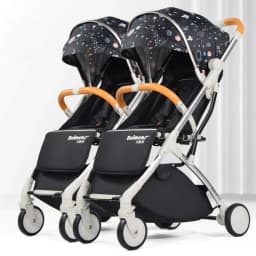 Twins baby stroller, can sit or lie down Portable folding baby stroller Detachable Double stroller baby carriage