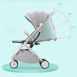 Twins baby stroller, can sit or lie down Portable folding baby stroller Detachable Double stroller baby carriage