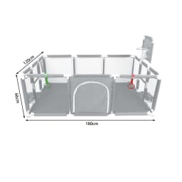 Baby Playpen, Children's Playpen, Baby Ball Pit, with Basketball Hoop, 126x126x66cm and as a Walking Aid