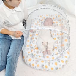 Foldable Babynest Bassinet Infant Sleeping Children's Bed with Mosquito Multi-Function Travel Baby Nest Portable Baby Bed Crib