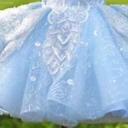 Girls Blue Party Dress Vestido Princess Gown BirthdayParty Kids Elegant Piano Recital Pageant Formal Wear Children Costumes