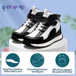 Princepard Kids Orthopedic Shoes, Arch Support Corrective Sneakers for Girls and Boys Correct Flat Feet and Tiptoe Walking