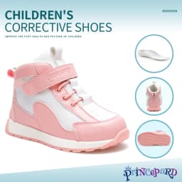 Princepard Kids Orthopedic Shoes, Arch Support Corrective Sneakers for Girls and Boys Correct Flat Feet and Tiptoe Walking