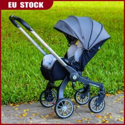 EU STOCK 4 In1 Baby Stroller Multifunctional Newborn Baby Carriage Foldable Basket Type Seat Lightweight Travel Pram Car Seat