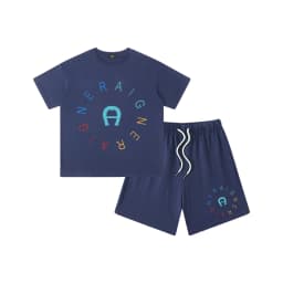 Boys' sportswear set summer new design 100% pure cotton children's T-shirt short sleeved+shorts two-piece set