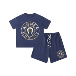 Boys' sportswear set summer new design 100% pure cotton children's T-shirt short sleeved+shorts two-piece set