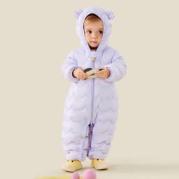 Mini Bala Kids Down Romper Winter Windproof Waterproof Cute Warm Jumpsuit
