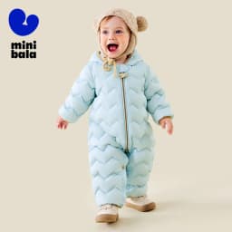 Mini Bala Kids Down Romper Winter Windproof Waterproof Cute Warm Jumpsuit