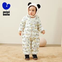 Mini Bala Kids Down Romper Winter Windproof Waterproof Cute Warm Jumpsuit