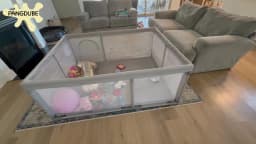 PANGDUBE 5-Sizes Option Baby Playpen Children Playground with Foam Protector Baby Safety Fence Kids Ball Pit Playpen for Babies