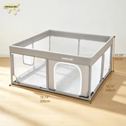 PANGDUBE 5-Sizes Option Baby Playpen Children Playground with Foam Protector Baby Safety Fence Kids Ball Pit Playpen for Babies