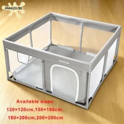 PANGDUBE 5-Sizes Option Baby Playpen Children Playground with Foam Protector Baby Safety Fence Kids Ball Pit Playpen for Babies