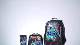 Rolling Backpack for Boys, Kids Roller Wheels School Bookbag with Lunch Bag, Wheeled School Bag for Children