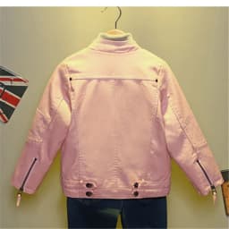 Luxury Kids Children Spring Autumn Leather Jacket for Tweens Girls Casual PU Coat Black Red Pink Color Leather Clothing 2-14 Y