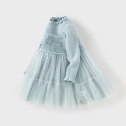 Dave Bella Girls Sweater Dress Autumn Winter Long Sleeves Kids Cotton Plush Lace Mesh Dress Outerwear Children Clothes DB4243419