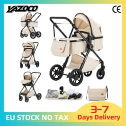 3 in 1 Elevated‑View Baby Stroller Travel System Infant Safety Car Seat Breathable Summer Mesh Lightweight Durable Aerospace Aluminum Frame Compact Fold Space‑Saving Travel Buggy for Newborn