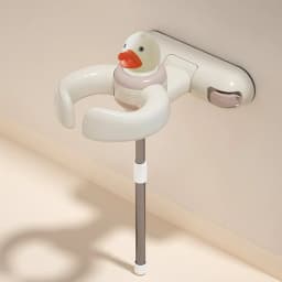 No Drill Wall Mounted Foldable Baby Bath Seat Suction Cup Infant Safe Bathing Support Bathroom Shower Stand Rack for Kids Toddle