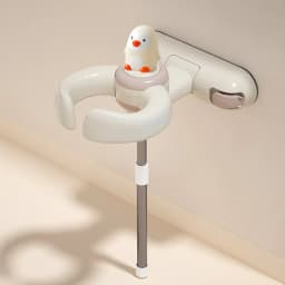 No Drill Wall Mounted Foldable Baby Bath Seat Suction Cup Infant Safe Bathing Support Bathroom Shower Stand Rack for Kids Toddle