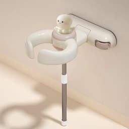 No Drill Wall Mounted Foldable Baby Bath Seat Suction Cup Infant Safe Bathing Support Bathroom Shower Stand Rack for Kids Toddle