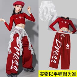 Girls Hip Hop Crop Top Colorful Cargo Pants Children Costumes Kids Streetwear Jazz K-pop Street Dance Girl Group Clothes Sets