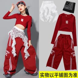 Girls Hip Hop Crop Top Colorful Cargo Pants Children Costumes Kids Streetwear Jazz K-pop Street Dance Girl Group Clothes Sets