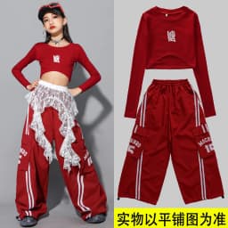 Girls Hip Hop Crop Top Colorful Cargo Pants Children Costumes Kids Streetwear Jazz K-pop Street Dance Girl Group Clothes Sets