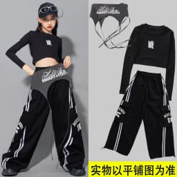 Girls Hip Hop Crop Top Colorful Cargo Pants Children Costumes Kids Streetwear Jazz K-pop Street Dance Girl Group Clothes Sets