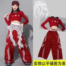 Girls Hip Hop Crop Top Colorful Cargo Pants Children Costumes Kids Streetwear Jazz K-pop Street Dance Girl Group Clothes Sets