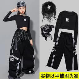 Girls Hip Hop Crop Top Colorful Cargo Pants Children Costumes Kids Streetwear Jazz K-pop Street Dance Girl Group Clothes Sets