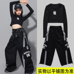 Girls Hip Hop Crop Top Colorful Cargo Pants Children Costumes Kids Streetwear Jazz K-pop Street Dance Girl Group Clothes Sets