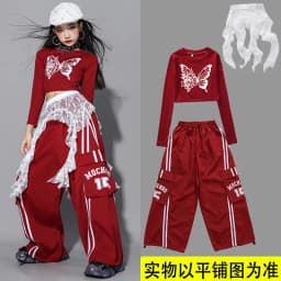 Girls Hip Hop Crop Top Colorful Cargo Pants Children Costumes Kids Streetwear Jazz K-pop Street Dance Girl Group Clothes Sets