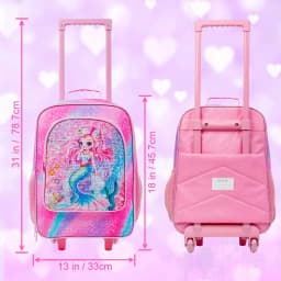 Kids Luggage for Boys Girls, Cute Rolling Wheels Suitcase for Toddler, Children Travel Carry on Suitcase