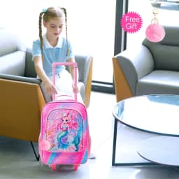Kids Luggage for Boys Girls, Cute Rolling Wheels Suitcase for Toddler, Children Travel Carry on Suitcase