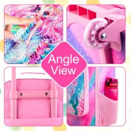 Kids Luggage for Boys Girls, Cute Rolling Wheels Suitcase for Toddler, Children Travel Carry on Suitcase