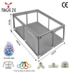 Lightweight Baby Playpen Indoor Playpen Newborn Suitable for Children Aged 0-6 Multi-Size Indoor Baby Playpen Easy to Assemble Stable Frame Independent Baby Play Area Comes with Small Balls Baby Activity Playpen Usable in Apartments Baby Playpen