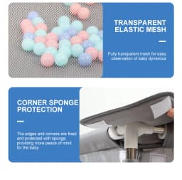 Lightweight Baby Playpen Indoor Playpen Newborn Suitable for Children Aged 0-6 Multi-Size Indoor Baby Playpen Easy to Assemble Stable Frame Independent Baby Play Area Comes with Small Balls Baby Activity Playpen Usable in Apartments Baby Playpen
