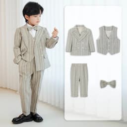 OLEKID New Children Boys Striped Suit Formal Elegant Handsome Boys Suit Kid Blazer Vest And Pants 4/5Pcs Suit 1-10Y Boy Costume