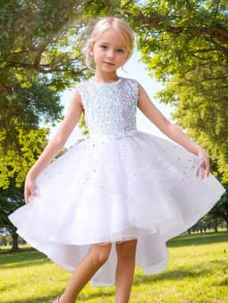 Summer Sequins Bow Party Dress For Girl Christmas Costume Elegant Wedding Princess Girls Dresses Lace Birthday Prom Gown Evening