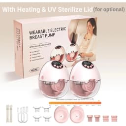 Breast Pump Electric Handsfree BPA Free With Heating & UV Sterilize Lid Optional Wireless Upgrade Wearable Breastfeeding Pump