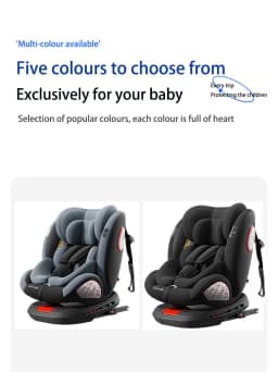 Baby Car Seat ISOFIX 360 Rotating Child Safety Seat for 0-12 Years Car Seat Baby Newborn Infant Toddler Child Car Seat Reclining Forward Reverse Mounting Five Point Belt Side Impact Protection Adjustable Headrest Support Leg Kids Car Seats Booster