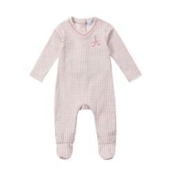 AP SS26 gingham plaid cotton pajamas children girl boy casual homewear dress set romper family matching clothing